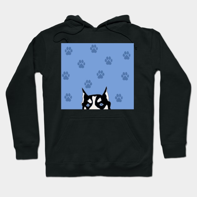 My Funny Siberian Husky- Ol' Blue Eyes Hoodie by tandre